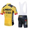Set Fietsshirt + Korte Koersbroek 2020 Team Jumbo-Visma N001